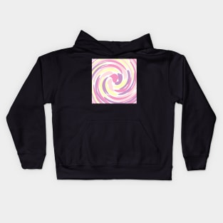 Twirl of Pastel Coloured Hearts Kids Hoodie